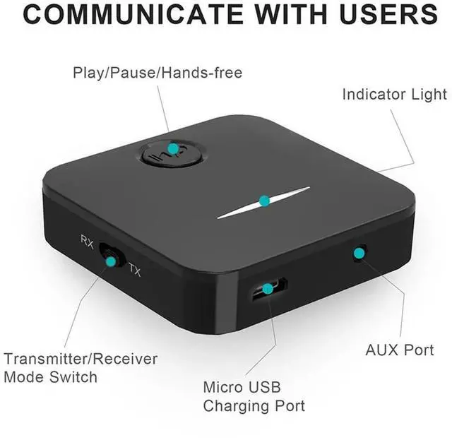 Main image of Bluetooth 5.4 Receiver Transmitter Portable Audio Fortv Withmic Stereo Handsfree