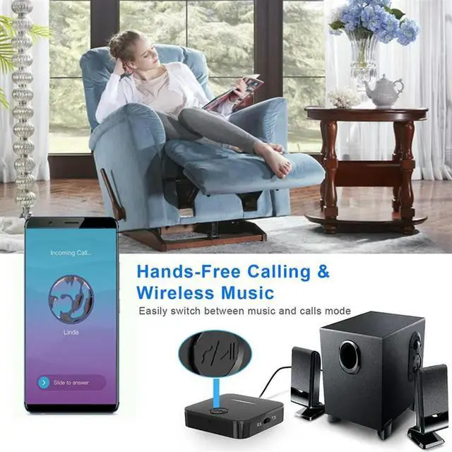 Alt view image 3 of 7 - Bluetooth 5.4 Receiver Transmitter Portable Audio Fortv Withmic Stereo Handsfree