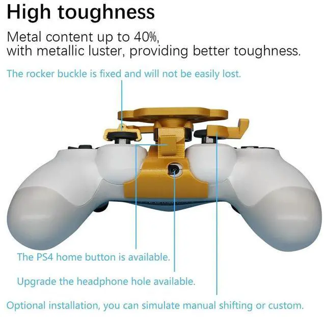 Alt view image 4 of 4 - Gaming Racing Wheel Mini Steering Game Controller for PS4 3D Printed Accessories