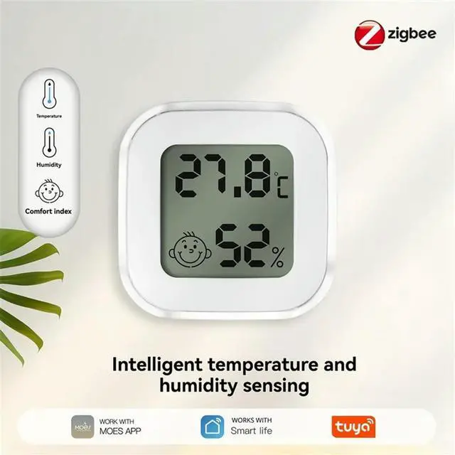 Main image of Tuya Zigbee Temperature And Humidity Sensor With Real-Time App Monitoring And LCD Display