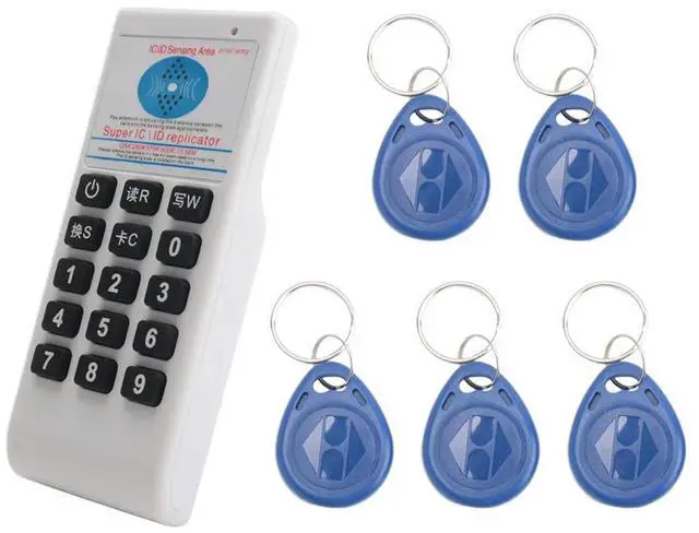 Alt view image 3 of 7 - RFID NFC IC Card Reader & Writer +5XT5577 Keychain 125Khz-13.56MHZ Duplicator RFID Card Reader IC ID Duplicator