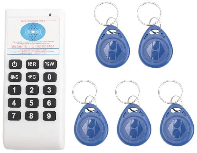 Alt view image 4 of 7 - RFID NFC IC Card Reader & Writer +5XT5577 Keychain 125Khz-13.56MHZ Duplicator RFID Card Reader IC ID Duplicator