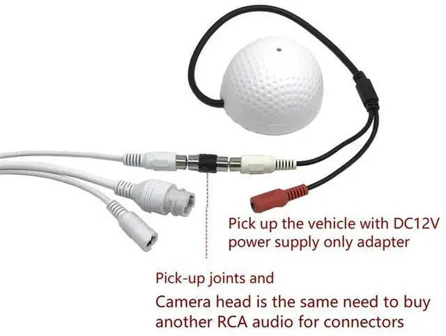 Alt view image 4 of 4 - 4X Audio Monitoring MIC Sound Pickup Microphone For CCTV Surveillance Security IP Camera Built In Preamp Wired Voice