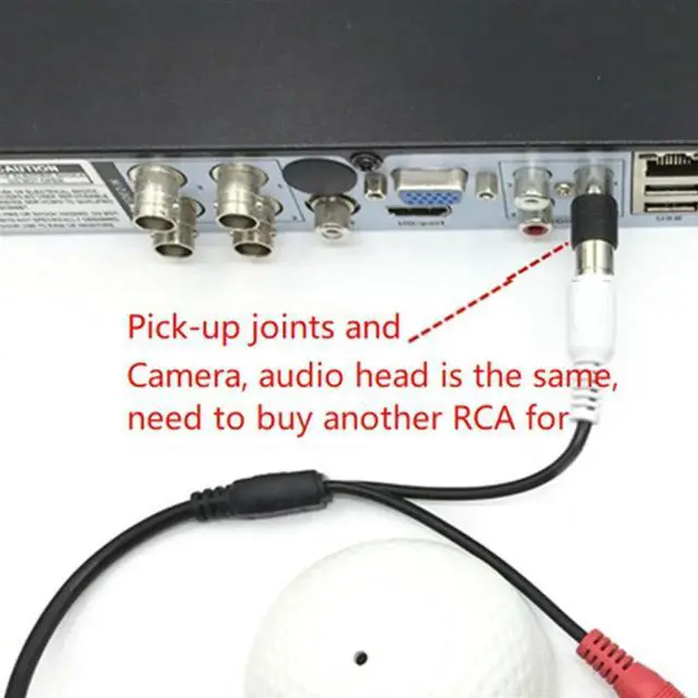 Alt view image 3 of 4 - 4X Audio Monitoring MIC Sound Pickup Microphone For CCTV Surveillance Security IP Camera Built In Preamp Wired Voice