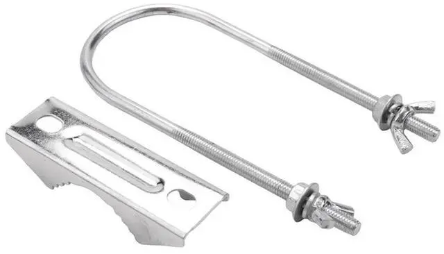 Main image of Double Antenna Mast Clamp V Jaw Block with U Bolts Heavy Duty Anti-Rust Mast to Mast Mount Bracket Kit for TV,CB,Ham