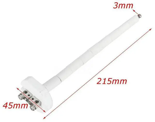 Alt view image 3 of 3 - High Temperature K Type Thermocouple Sensor Ceramic Kiln Furnace 2372F 1300C 3mm For Test Measurement Tool Accessory In Stock