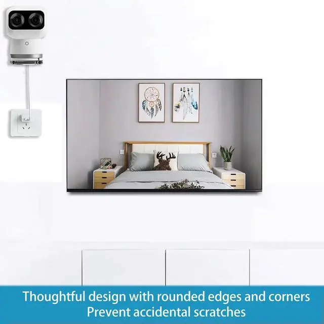 Main image of Wall Mount Acrylic Bracket No Drill/Drilling Install Small Wall Shelf Camera Mounting Bracket for Eufy Security Indoor Cam S350