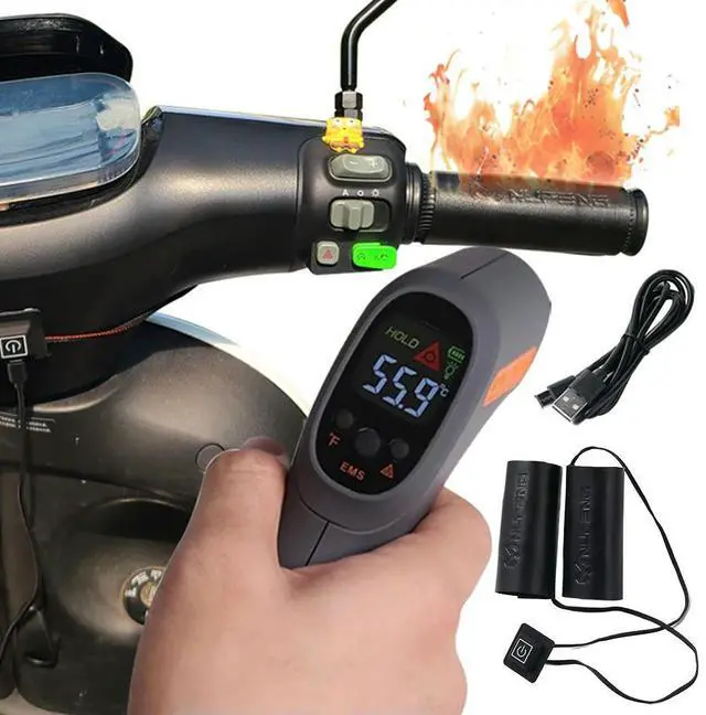 Main image of Electric Heated Grip Cover USB Waterproof Winter Motorcycle ATV Scooter Heated Grips 3 Gear with Switch Handlebar Warmer Sleeves