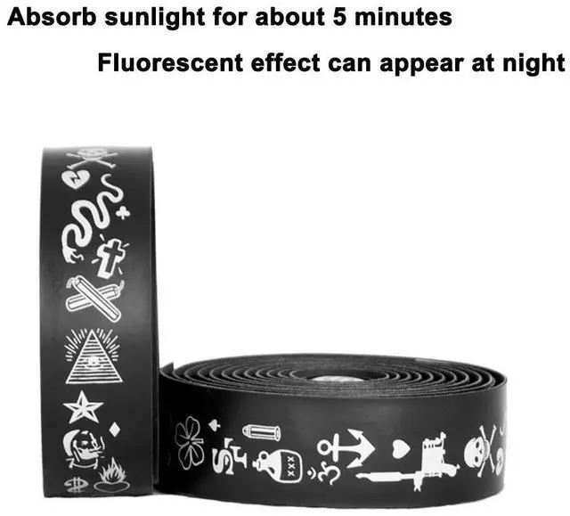 Alt view image 3 of 6 - Road Bike Handlebar Tape Anti-Slip Bicycle Handle Belts Soft Glow-in-The-Dark Steering Wheel Cover Belt Bicycle Accessories