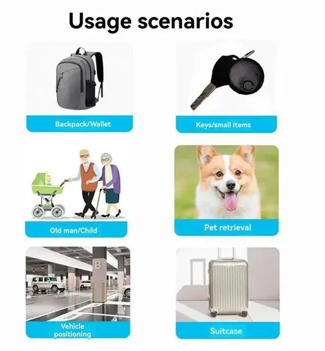 Alt view image 4 of 7 - Bluetooth GPS Tracker N Tag Anti-Lost Locator With Global Positioning For Find My APP For Key Luggage Backpack