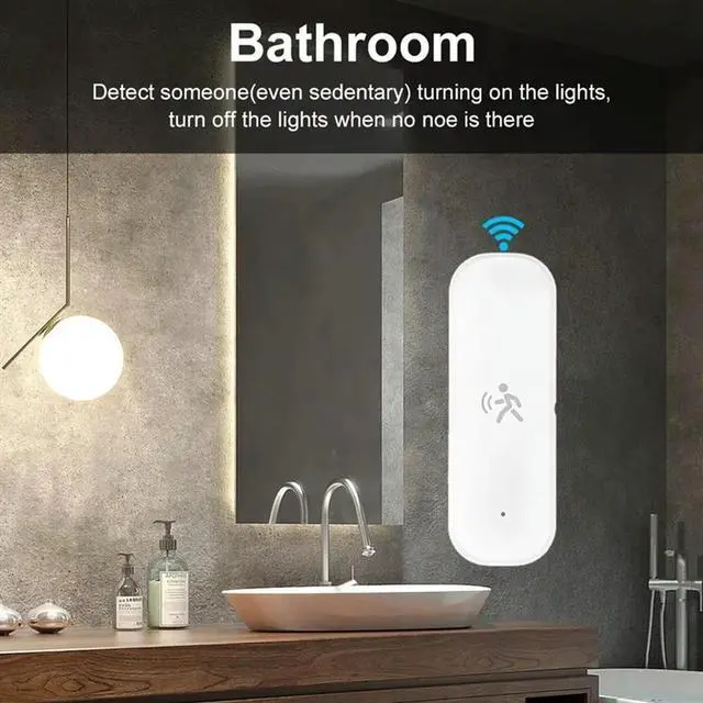 Alt view image 3 of 4 - Tuya Zigbee Pir Motion Sensor 3In1 10G Radar Mmwave Temperature And Humidity Sensor Light Sensor For Burglar Alarm