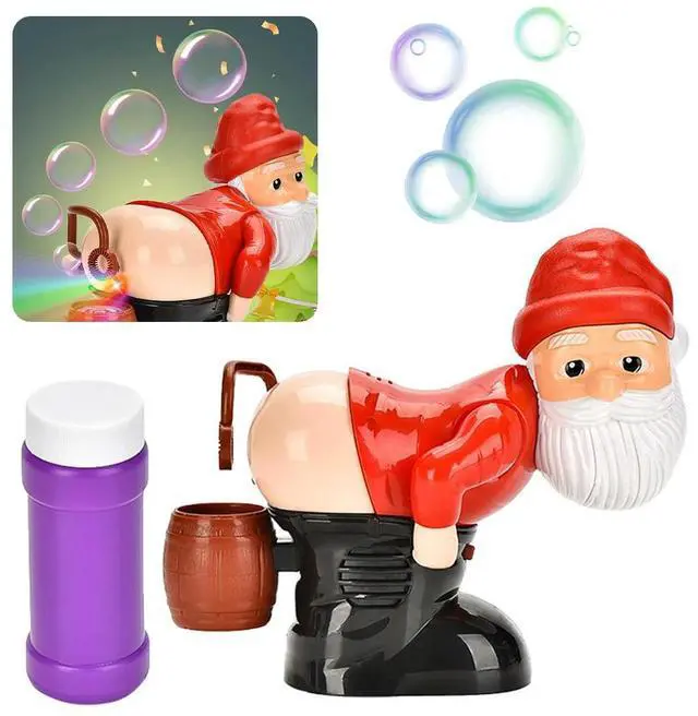 Alt view image 4 of 6 - Christmas Fart Bubble Blower with Music & Light Gnomes Farting Bubble  Novelty Xmas Gift for Boys Girls