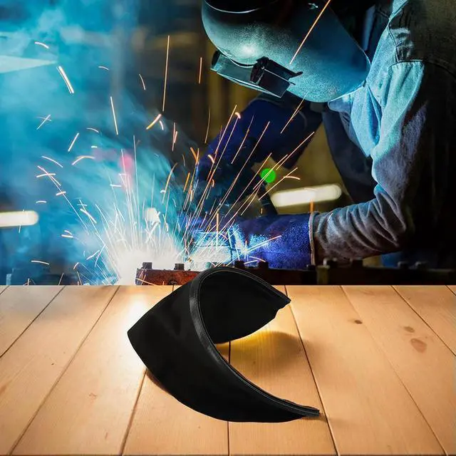 Main image of Welding Helmet Bib Leather Flame Retardant Heat Resistant Wrap Neck Protection For  Welding Equipment Tool Accessory In Stock