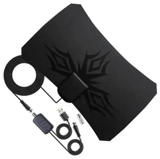 Alt view image 2 of 3 - TV Digital Antena HDTV 4K Interior Indoor HD High Gain Amplified Booster Satellite Receiver Miles Aerial