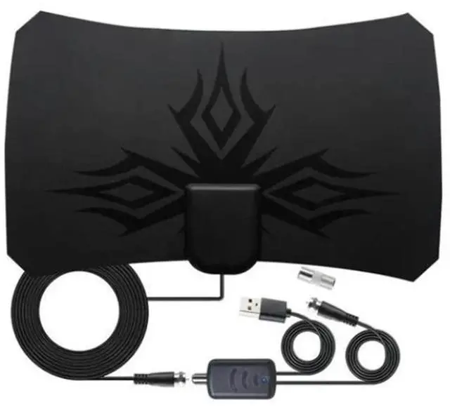 Alt view image 3 of 3 - TV Digital Antena HDTV 4K Interior Indoor HD High Gain Amplified Booster Satellite Receiver Miles Aerial