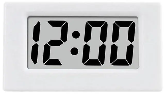 Alt view image 3 of 3 - 4X Mini Clock Triangle LED Screen Lectronic Digital Alarm Screen Desktop Clock For Home Office Table Bedroom Decor White