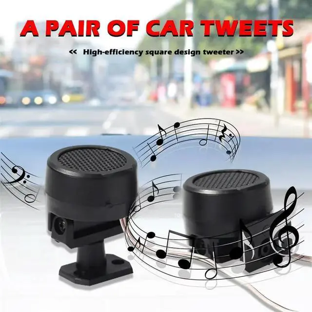 Main image of 4Pair Universal Automotive Audio Speakers 91Db 12V 500W Super Power Audio Sound Loud Black Dome Car Tweeters Speaker