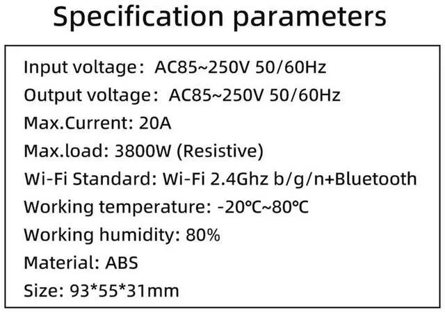 Main image of Temperature Switch with 2M Sensor EWelink 20A Thermostat Temperature Switch Supports Voice Control