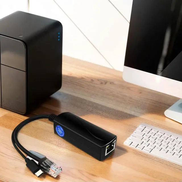 Alt view image 5 of 6 - PoE 48V To USB-C 5V/4A Output IEEE802.3af/at Compliant PoE Splitter USB TYPE C 5V Adaptive 10/100/1000Mbps for Raspberry Pi 5