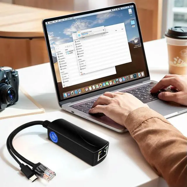 Alt view image 6 of 6 - PoE 48V To USB-C 5V/4A Output IEEE802.3af/at Compliant PoE Splitter USB TYPE C 5V Adaptive 10/100/1000Mbps for Raspberry Pi 5