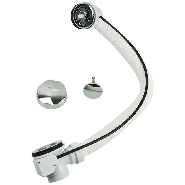 Alt view image 5 of 6 - Bathtub Drain Strainer Modern Dedicated Pop Up Bath Waste with Overflow Bathroom Kit Bath Filter Waste Finished Drainer