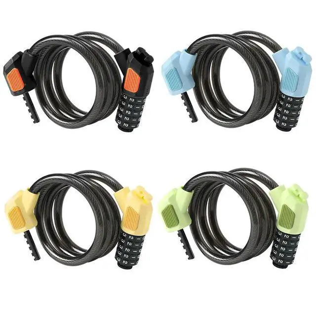Alt view image 5 of 6 - Universal Bicycle Lock Anti-Theft 5 Digit Code Cable Lock High Security Mountain Bike Safety Lock for Electric Bike Scooter