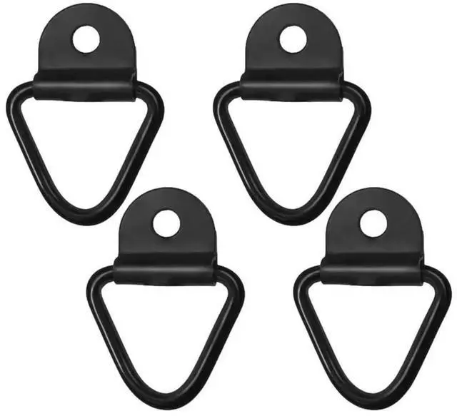 Alt view image 5 of 6 - 4Pcs Heavy Duty Truck Bed Tie Down Anchors Rings Trailer Cargo Rope Bolt on Surface Point Lashing Ring Pickups Rail Accessories