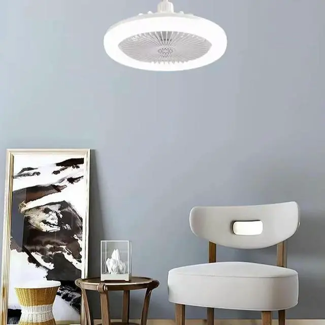 Alt view image 4 of 5 - Ceiling Fan with Light Dimmable LED Ceiling Lamp with Remote Control Modern Ceiling Fan Dimmable for Living Room Dining Room