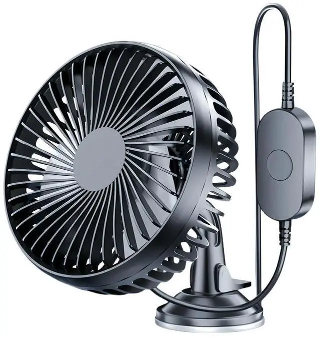 Alt view image 5 of 6 - USB Single Head Car Fan 360 Degree All-Round with Suction Cup Windshield Desk Fan Mini Car Air Cooling Fan for Car Truck SUV RV