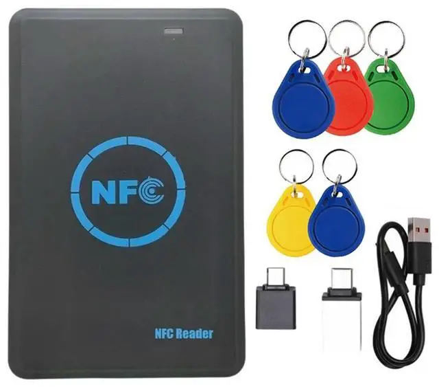 Alt view image 4 of 7 - 5X CUID Keychain NFC Reader Copier+ RFID Chip Duplicator 5 Frequency IC/ID 13.56M 125K/HID 125K Token Writer Clone
