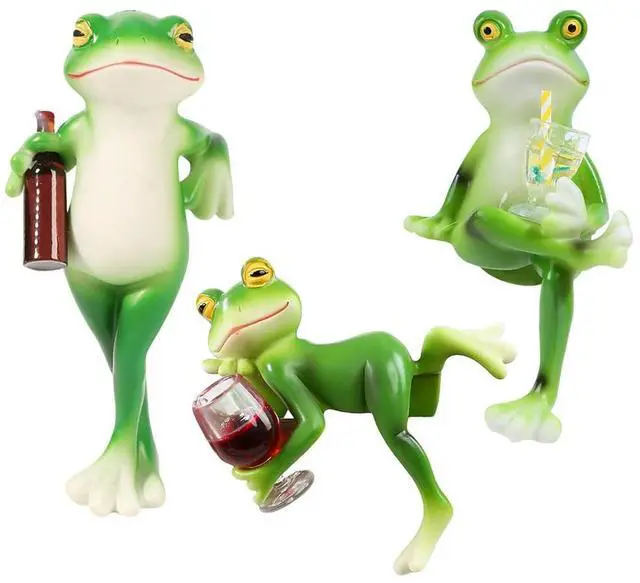 Main image of Resin Hanging Frog Figurine Planter Hugger Small Frog Figurine Miniature Frog Figurine for Flower Yard Lawn Ornament
