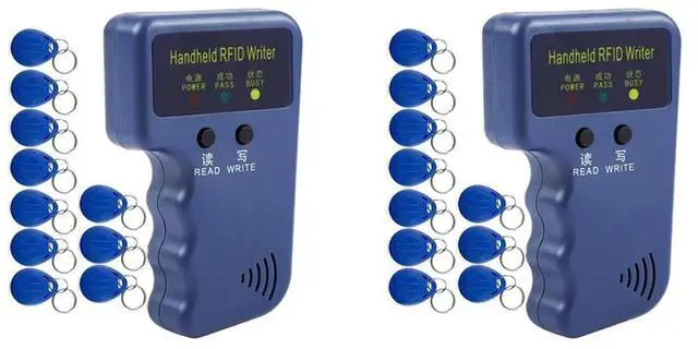 Alt view image 4 of 4 - 2X Handheld 125Khz RFID Reader Writer Duplicator Copier, Upgrade ID Card Cloner Programmer, With 20Pcs Rewritable Cards
