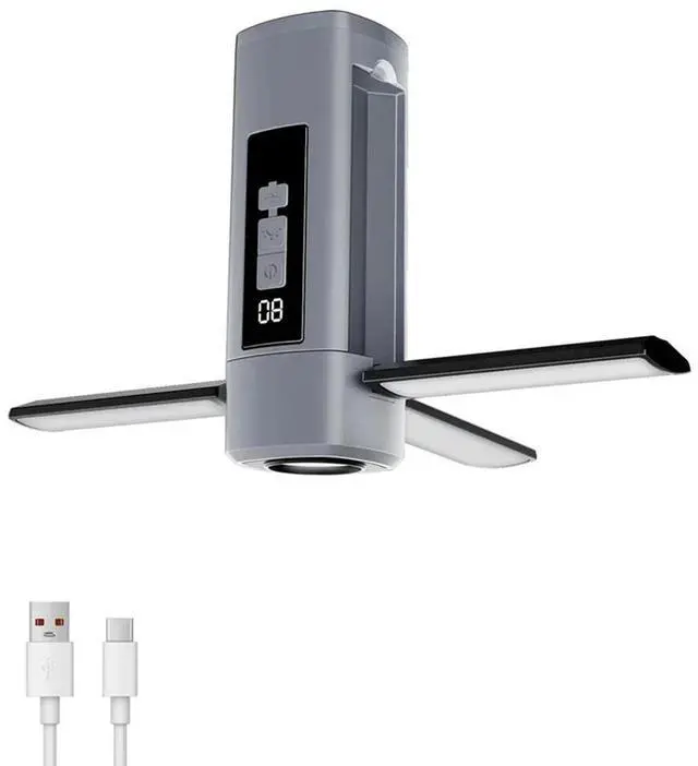 Alt view image 2 of 4 - Rechargeable Outdoor Camping Light, Foldable Tent Lantern With Hanging Function And Car Emergency Utility