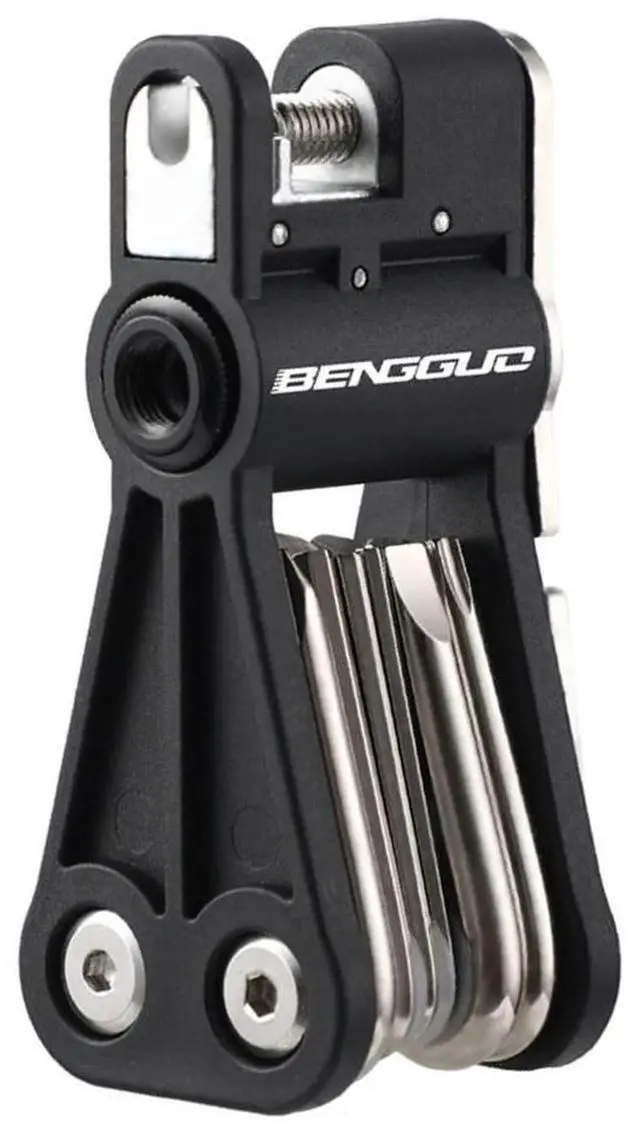 Alt view image 2 of 6 - 18-in-1 Bike Fast Inflator Inflatable Head with Screwdriver Wrench Chain Cutter Schrader & Presta Valve Bicycle Accessories