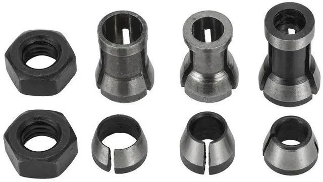 Main image of 8pcs Router Bit Collet Chuck Adapter CNC With Clamping Nuts 6/6.35/8mm For Engraving Machine Wood Router Trimming Power Tools