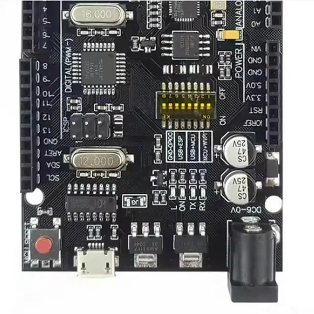 Alt view image 2 of 3 - For Nodemcu Wemos Compatible For UNO R3+ Atmega328p+ ESP8266 32Mb Memory USB-TTL CH340G Module