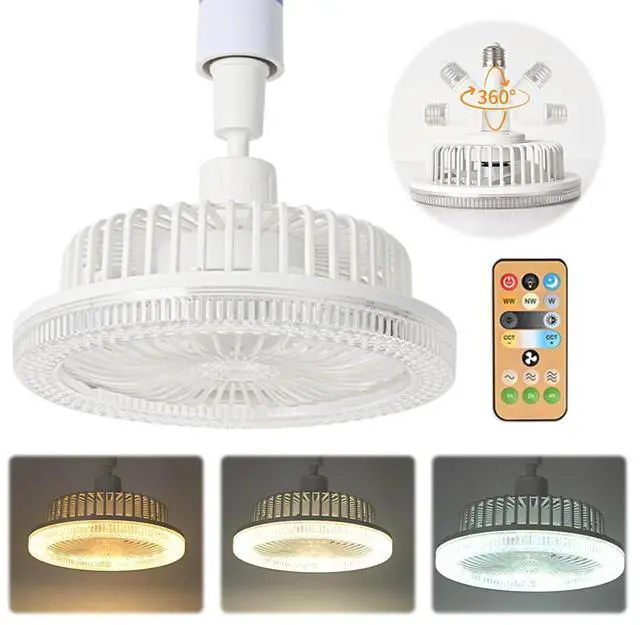 Alt view image 3 of 6 - Silent Ceiling Fan with Lights and Remote 3 Speeds Dimmable Small Ceiling Fan for Bedroom Living Room Kitchen