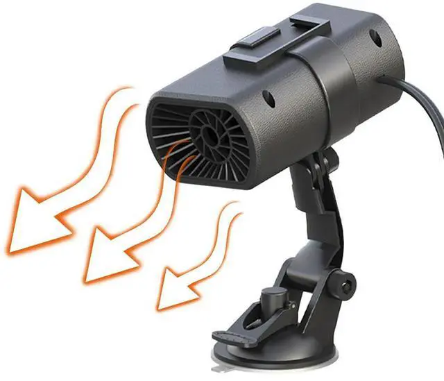 Alt view image 3 of 6 - 12V 200W Car Heater Demister Universal Window Windshield Defrosting Heater Adjustable Portable Car Heater Car Accessories