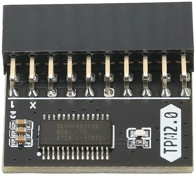 Alt view image 2 of 3 - TPM 2.0 Module Encryption Security Module 20Pin 2 10P Standalone Crypto Processor TPM 2.0 Module for Win11 for for