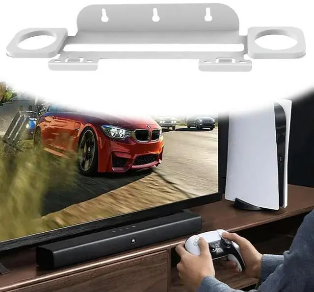 Alt view image 3 of 6 - For PS5 Portal Game Console Wall Stand Controller Holder Wall Stand Universal Organizer for PS5 Game Controllers