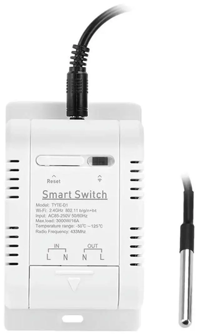 Alt view image 3 of 7 - Temperature Sensor Temperature Switch Power Monitor Tuya 16A 3000W Withthermostat Probe Sensor Forfish Tank Greenhouse