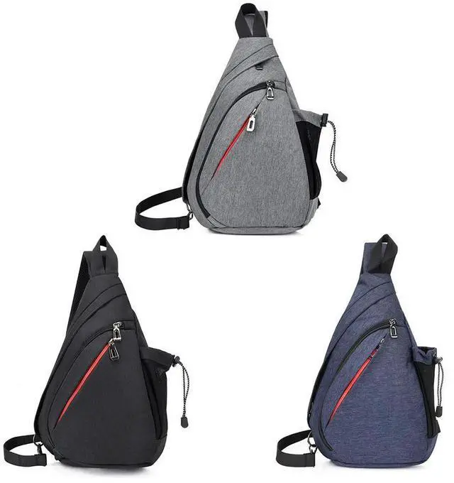 Alt view image 6 of 6 - Man Chest Bag Large Capacity Hiking Sports Bag Multi-pockets Anti Theft for Male