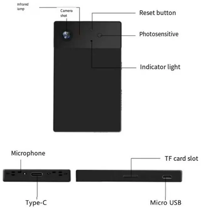 Alt view image 2 of 7 - Wireless Mini Camera Motion Detector For Night, Indoor And Outdoor, Remote, Security