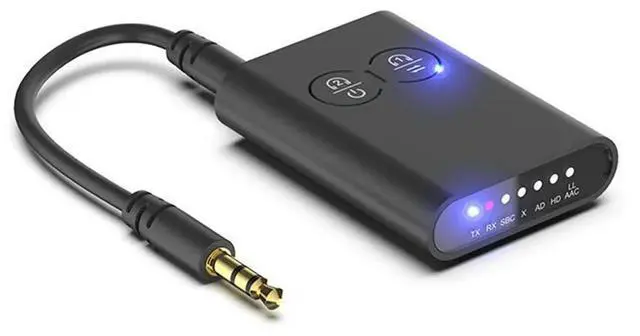 Alt view image 3 of 4 - Bluetooth 5.2 Transmitter Receiver For Car Qualcomm APTX-Adaptive HD Low Latency Wireless Audio Adapter With 3.5Mm Aux