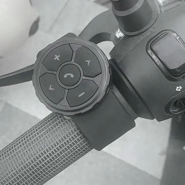 Alt view image 2 of 4 - Robot Wireless Bluetooth Remote Button Universal Motorcycle/Bike Handlebar Media Controller Car Steering Wheel Control