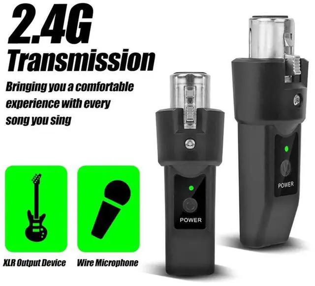 Alt view image 3 of 4 - UHF XLR Adapter System Dynamic Microphone Mixer For Dynamic Microphone Guitar Audio Mixer PA System