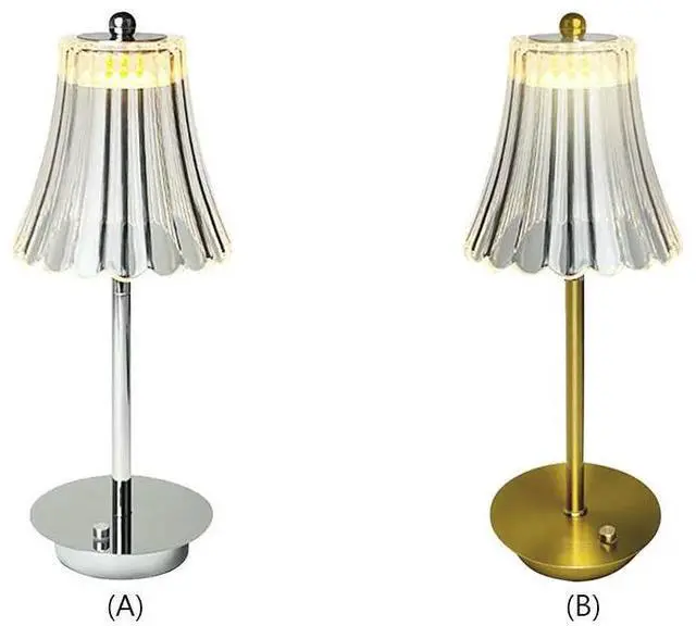 Alt view image 6 of 6 - Acrylic Nightstand Lamps Rechargeable Touch Control Atmosphere Lamp Adjustable Dimmable Cordless for Home Furnishing Decoration