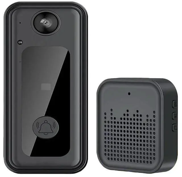Alt view image 5 of 6 - Wireless Camera Doorbell Two-Way Audio Video Doorbell Mini Doorbell LED Night Vision Powered Home Security Camera