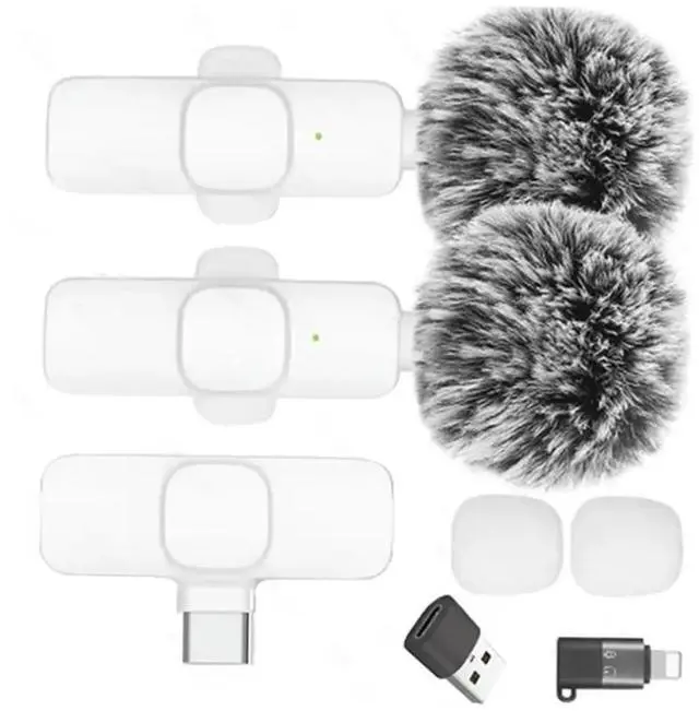 Alt view image 2 of 3 - Wireless Lavalier Microphone For Android Camera Live Gaming Phone Portable Audio Video Recording Mini Microphone