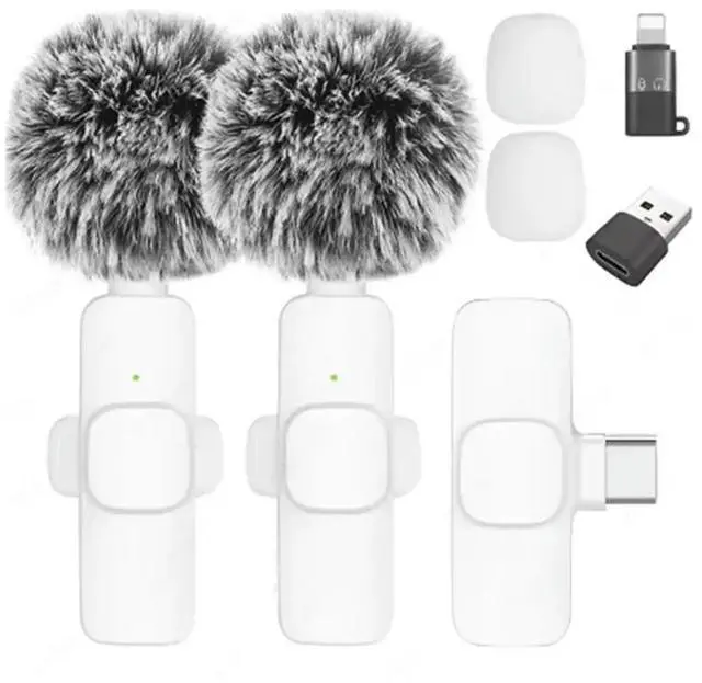 Main image of Wireless Lavalier Microphone For Android Camera Live Gaming Phone Portable Audio Video Recording Mini Microphone